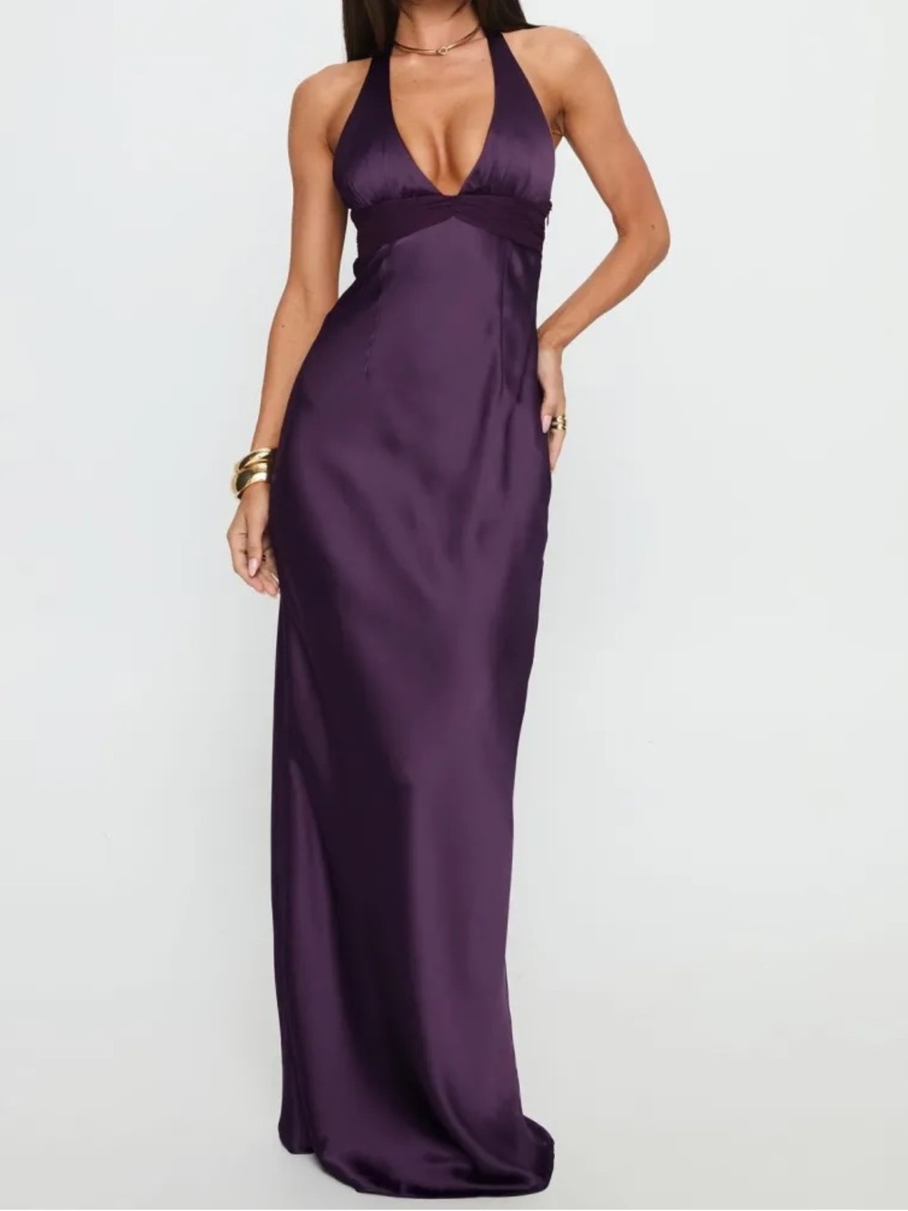 Princess Polly Odyssa Halter Maxi Dress Purple Sz 6